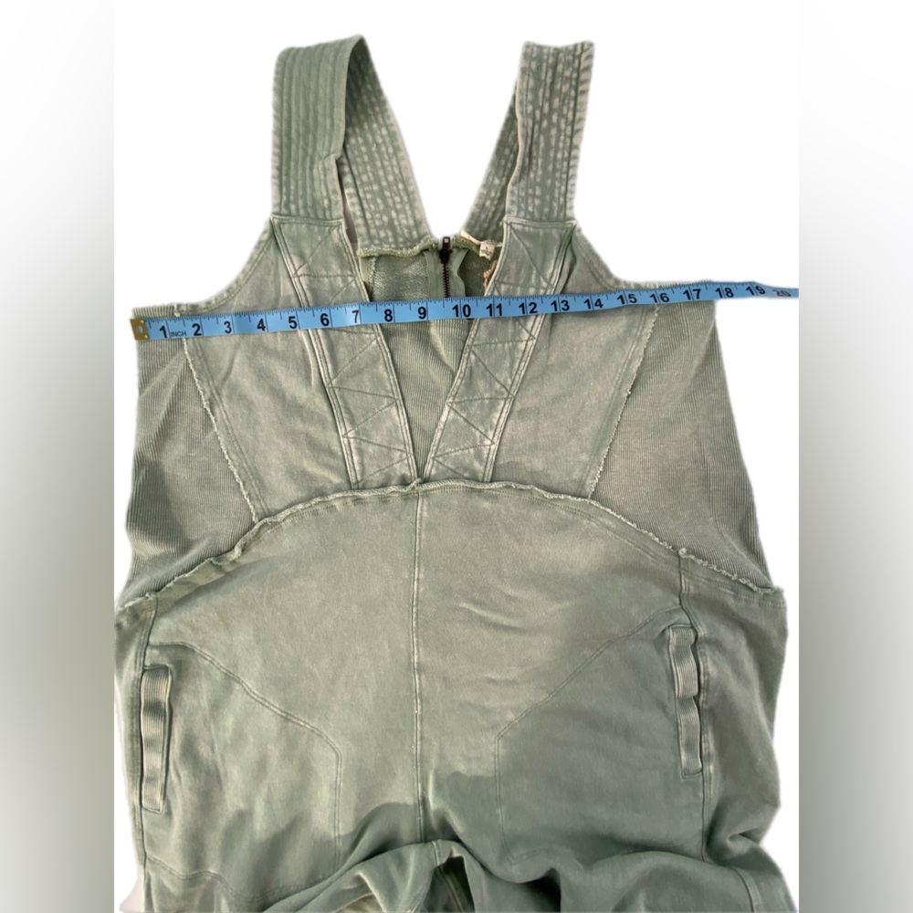 Easel Mineral Washed Terry Knit Jumpsuit in stone wash - Picture 10 of 16